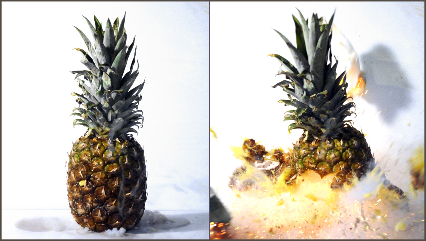 Explosion photographique d'un ananas