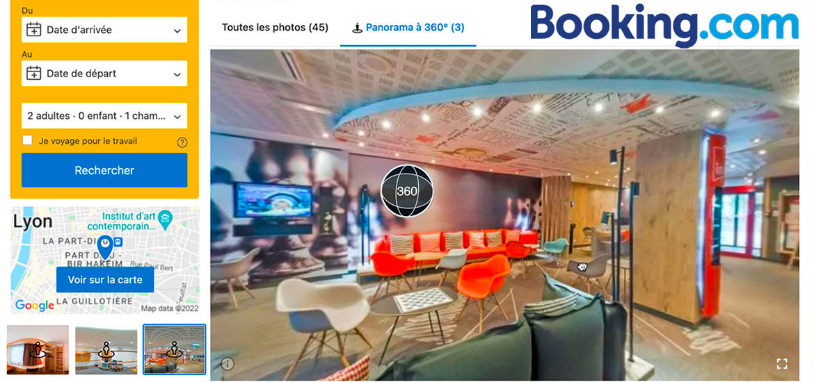 visite virtuelle booking 360°